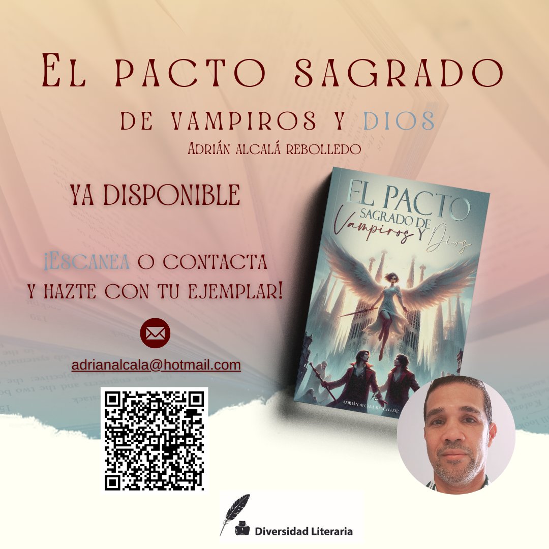 Adrián Alcalá Revolledo te presenta 'El pacto sagrado de Vampiros y Dios', una apasionante obra desde la que se explora el deseo de Adriá Forians, el influencer más popular de las redes sociales, que es su vez un vampiro 🧛🏼‍♂️, de convertirse en deidad. 👇 bit.ly/3Jd8UpN