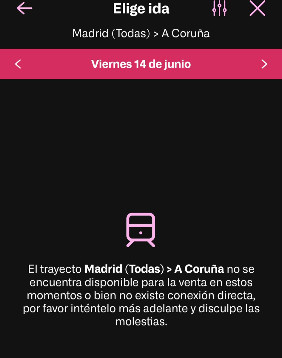 daniasenjo's tweet photo. @Renfe o @inforenfe ¿No hay trenes de Madrid a La Coruña? Desde Barcelona o Girona ya sería genial https://t.co/tE2zKCr3kR