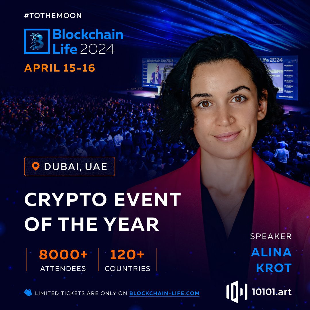 Join me on April 15th at the Blockchain Life 2024 Forum in Dubai! I'll be taking the Insight stage to share my expertise on fractional RWAs and discuss 10101.art's innovative approach in this field. Don't miss this exclusive opportunity to learn from an expert…
