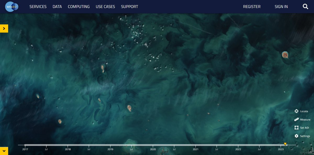 About a stunning repost 👇 This is still not a picture from @ESA_Webb ❗️🔭 🛰️ What you are looking at is instead a stunning satellite image of the Persian Gulf, caught last year by #Sentinel2🌊 On our viewer, you can visualize @CopernicusEU data and appreciate the beauty of