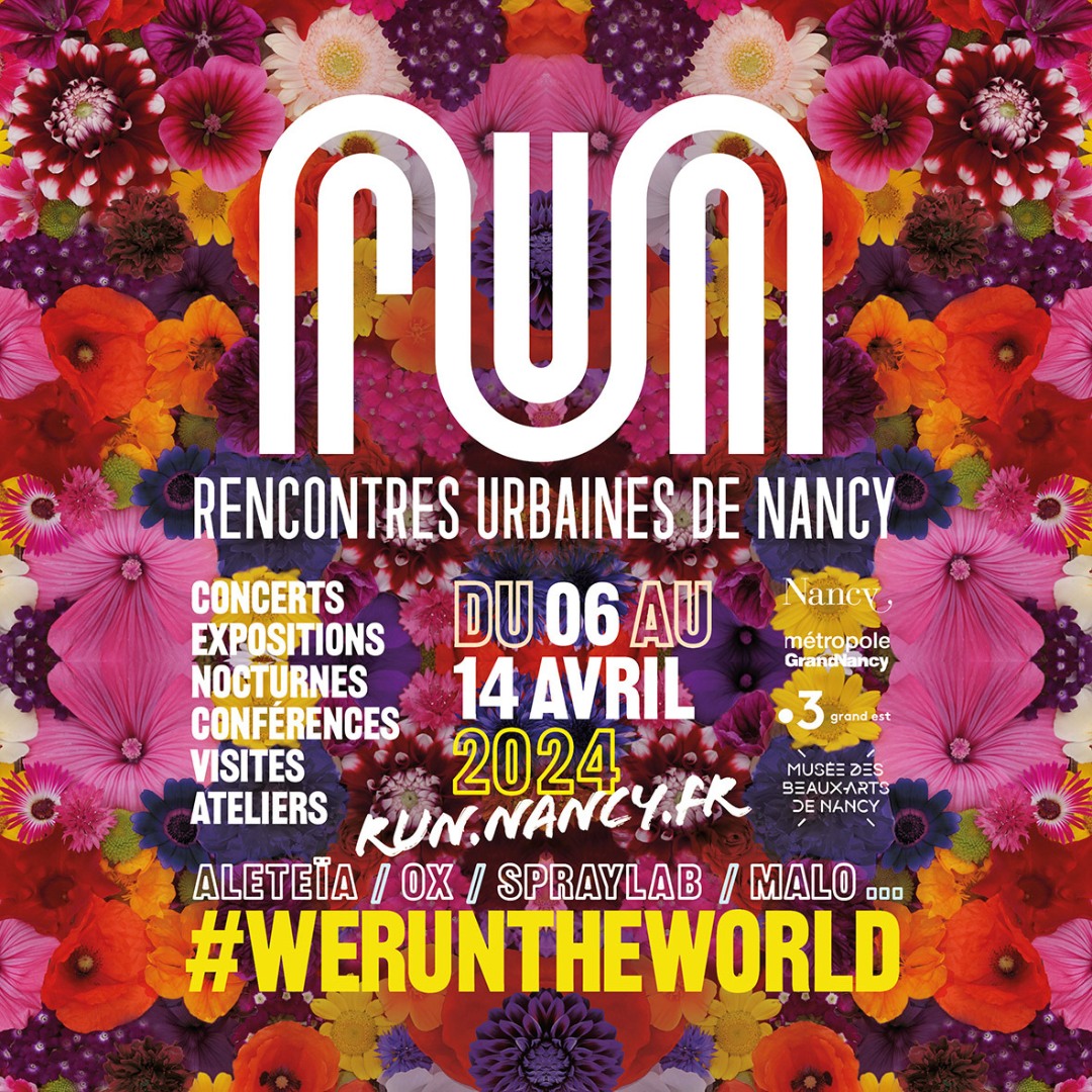 🌺🛹🎨 #RUN se poursuit jusqu'au dimanche 14 avril ! 💥 La suite et fin de la programmation annonce du lourd entre performances hip-hop, championnat de skateboard, concert à @lautrecanal, dévoilement d'une nouvelle œuvre ! Infos ➡ run.nancy.fr