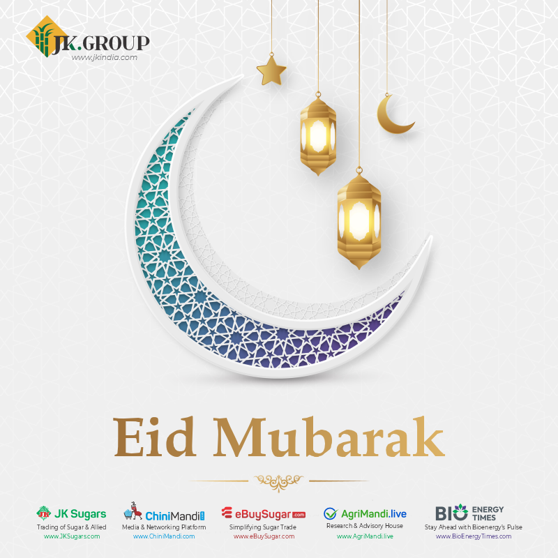 May the joyous festival of Eid al-Fitr illuminate your life with abundant blessings, happiness, and cherished moments with your loved ones! Wishing you a heartfelt Eid Mubarak from all of us at JK Group! 🌙✨ #EidMubarak #SweetBlessings #JKGroupCelebrates @ChiniMandi