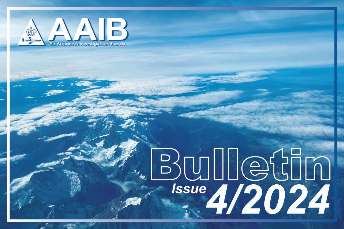 The AAIB April Monthly Bulletin has been published: gov.uk/government/pub… #Aviation #AviationSafety