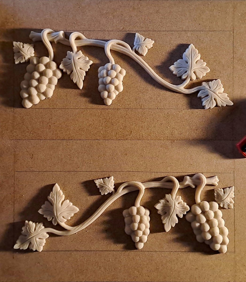 As part of the Reordering Works to Shrewsbury Cathedral, we’ve successfully gained approval for new wrought iron and brass Sanctuary Rails. Here’s a glimpse at the carver’s initial waxes of the vine and grapes, ready for the patternmaker to take moulds for the foundry #Cathedral