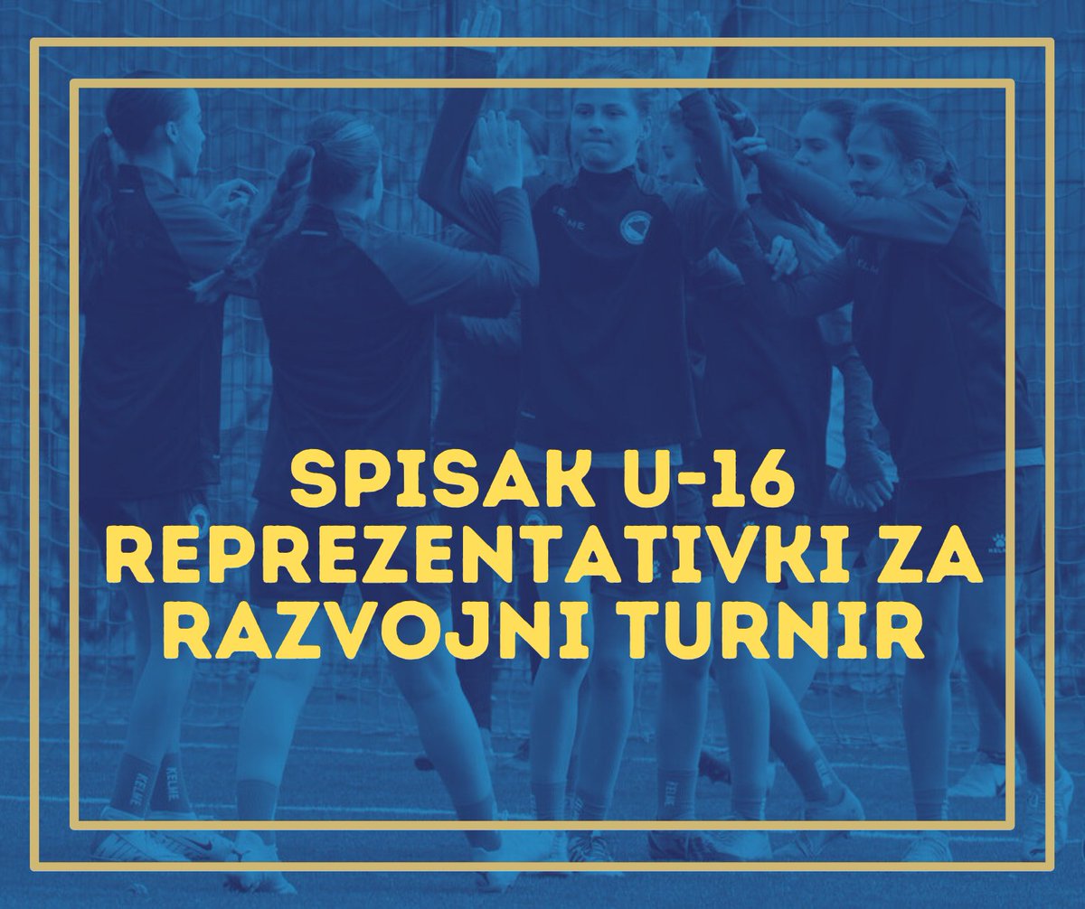 Ženska U-16 selekcija BiH će se okupiti 14. aprila u Trening Centru NS/FS BIH u Zenici, gdje će početi pripreme za UEFA razvojni turnir koji će se održati u Hadžićima. nfsbih.ba/vijesti/nogome…