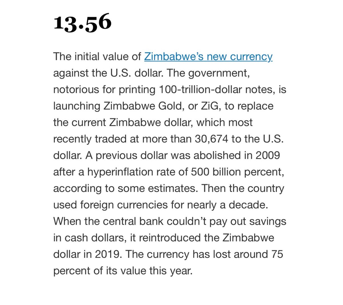 More Numbers, but this is for Trivial Pursuit knowledge.  Zimbabwe has new currency.  Enjoy a short read, after all money makes the world go round.

#money #zimbabwe #outofafrica #funfacts #trivialpursuit #getyourkeywithknorr #realestate #worldmarket #centralflorida