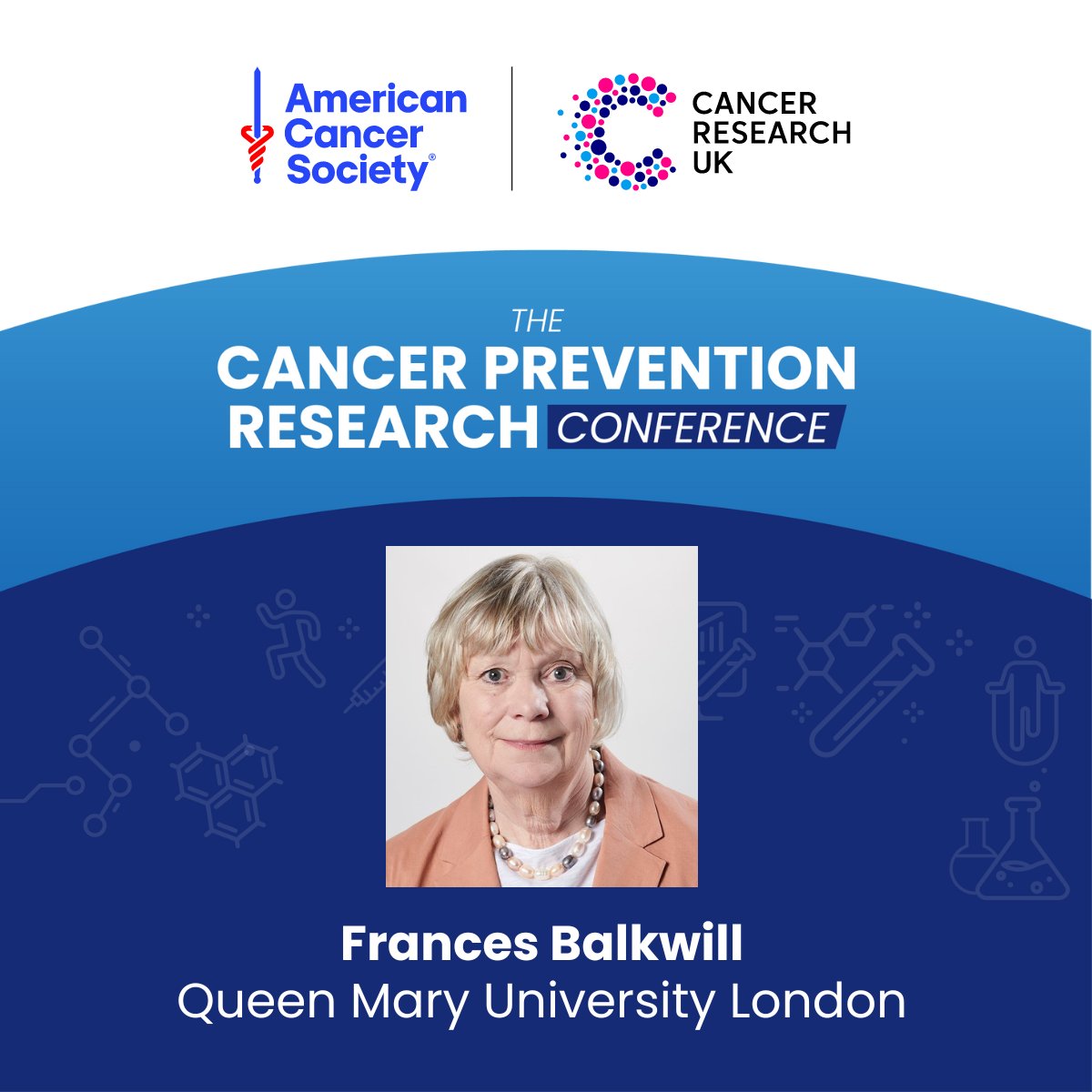 At #PrevConf24, our first session will dive into mechanistic insights informing prevention strategies, chaired by Frances Balkwill. Frances is the Deputy Lead of Centre for Tumour Microenvironment at @QMBCI. Secure your spot: bit.ly/4b4Adj2 @FrancesBalkwill | @QMUL