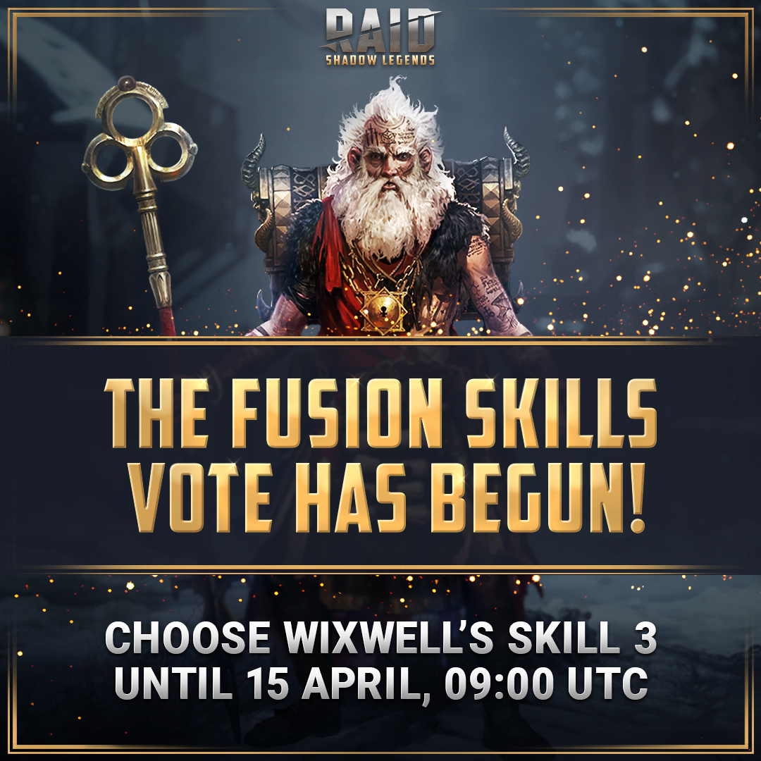 The Fusion Skills Vote begins! You get to vote on Wixwell’s 3rd Skill - the most powerful one of the bunch. It will be the cornerstone of his entire kit, so make your choice wisely and shape Wixwell into a worthy addition to a Champion dream team: plrm.info/skillsvote