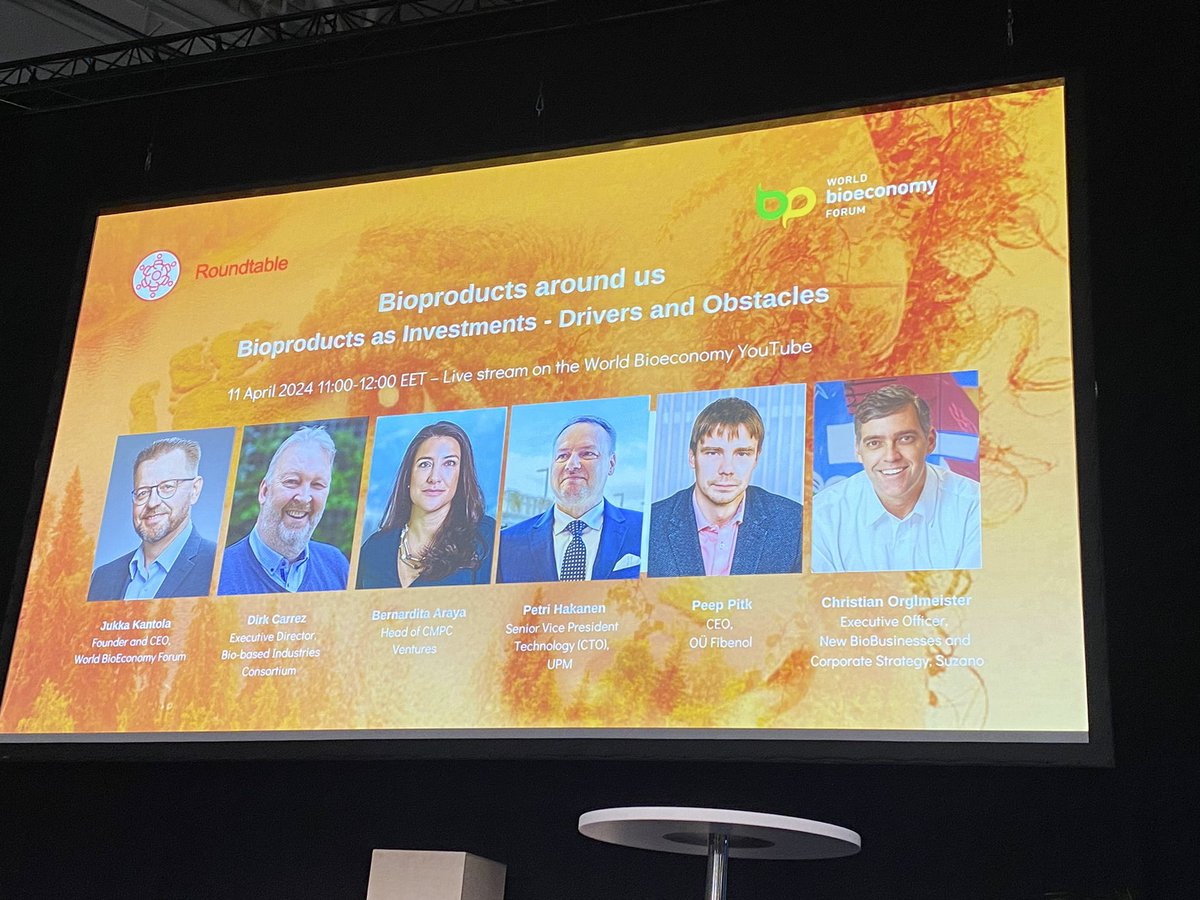 BIC’s @DCarrez at today’s World Bioeconomy Forum🇫🇮 “Market approval & stimulation, availability of sustainable biomass & fast scale up of innovations are crucial for companies & investors. Let’s implement asap the proposed actions of the 🇪🇺Biotech & Biomanufacturing Initiative