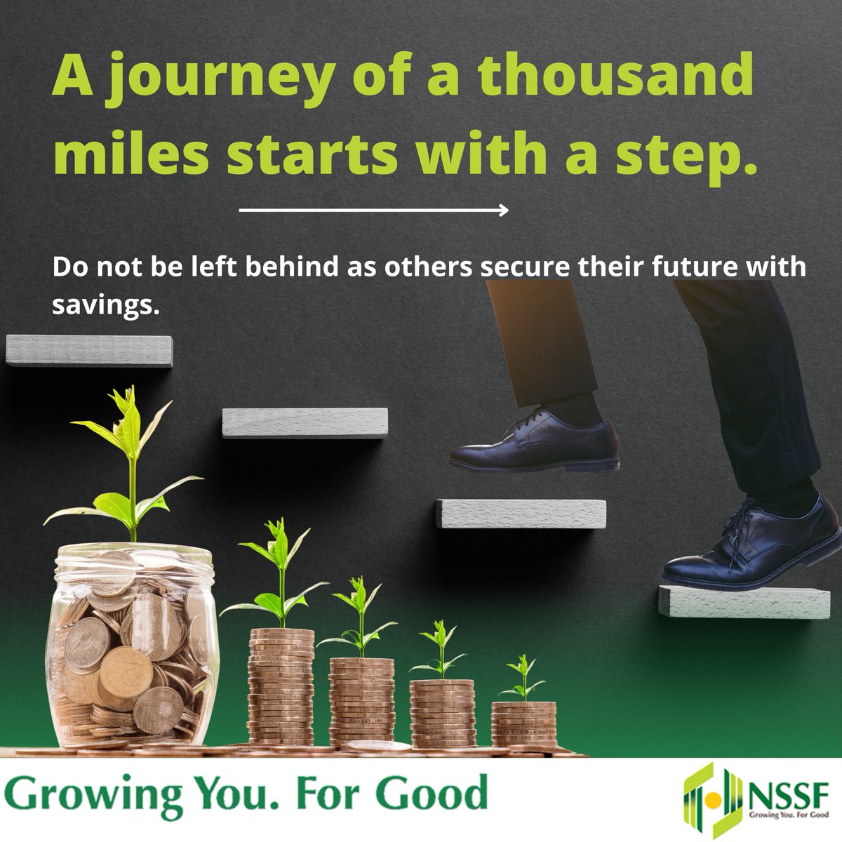 There is no playbook on when to start and stop saving. Every available time is perfect to start saving for your future. NSSF gives you the flexibility to start saving towards your retirement at any point in life! #LeavingNoOneBehind