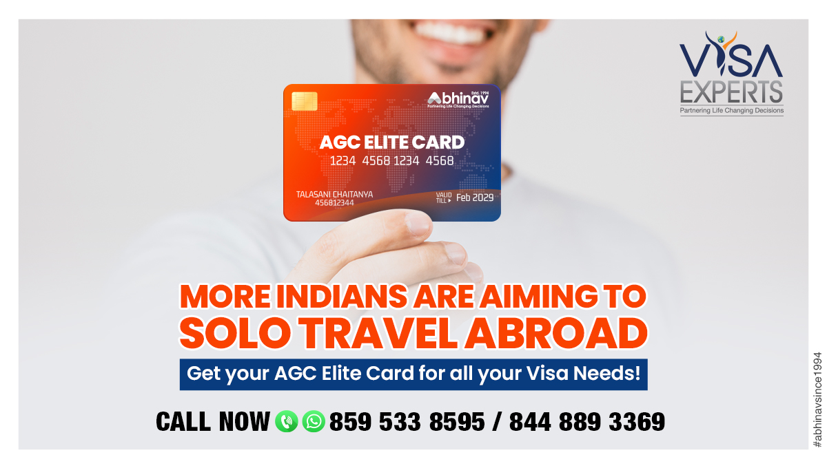 Rise in Indian Sole Travelers to UAE, Egypt, Singapore, & Vietnam – Your AGC Elite Card is the Key to Unlock any Global Destination!

For further inquiries, contact us at +91-8595338595 

#agccardelite #trevelcard #MareWallaTravelCard #EliteCard #AbhinavSince1994 #visaexperts