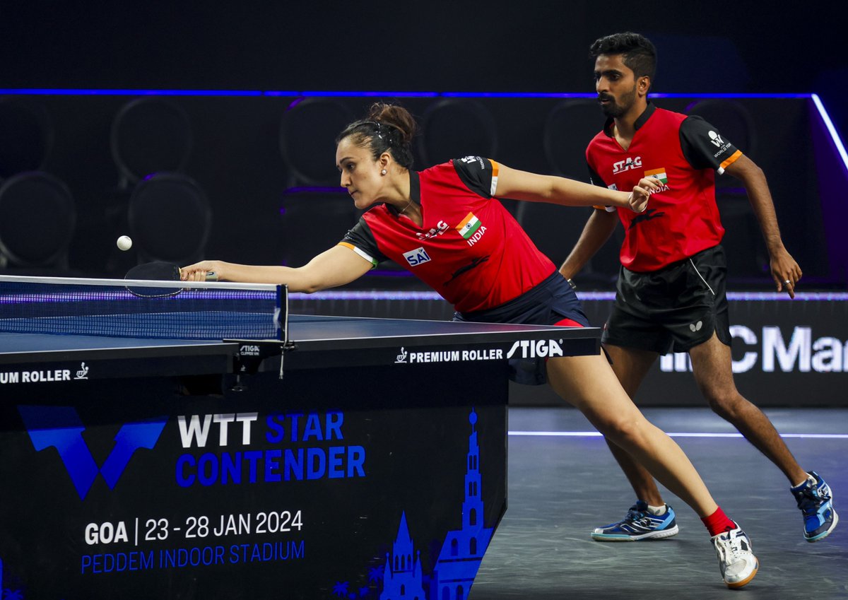 Just in: Manika/Sathiyan move into QF of World Mixed Doubles Table Tennis Olympic Qualification tournament in Havirov. They beat lower ranked Greece pair 4-0 in opening round. Now 3 wins away from getting Olympic Quota