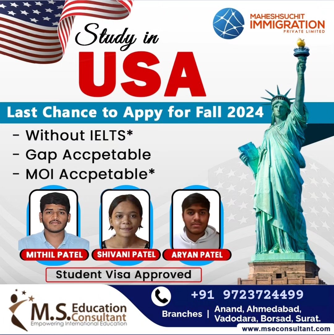 🇺🇲 Congrats students for #USA #StudentVisa 🇺🇸 

🔸#USAStudentvisa in 1st attempt
🔸Visa without #GRE/ #GMAT
🔸Visa with Study Gap
🔸#MOI Based / #WithoutIELTS 

For Enquiry 📞 9723724499

#UsaVisa #studyinusa #studyabroad #studentvisa #exploreusa #usaindians #ielts