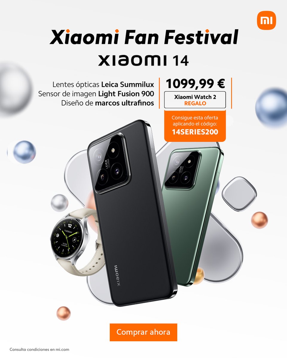 ¡No te pierdas #UnaLenteDeLeyenda con #Xiaomi14! Inspírate con sus lentes ópticas Leica Summilux y su diseño de marcos ultrafinos. Descubre más sobre #XiaomiFanFestival2024 aquí: bit.ly/4ctwJHx