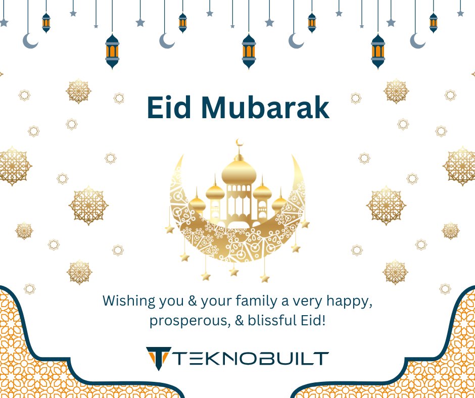 Teknobuilt wishes you and your family Eid Mubarak! May this Eid bring you abundant happiness, cherished moments, and everlasting blessings. #EidMubarak #BlessingsAndPeace #FestiveSpirit #Teknobuilt