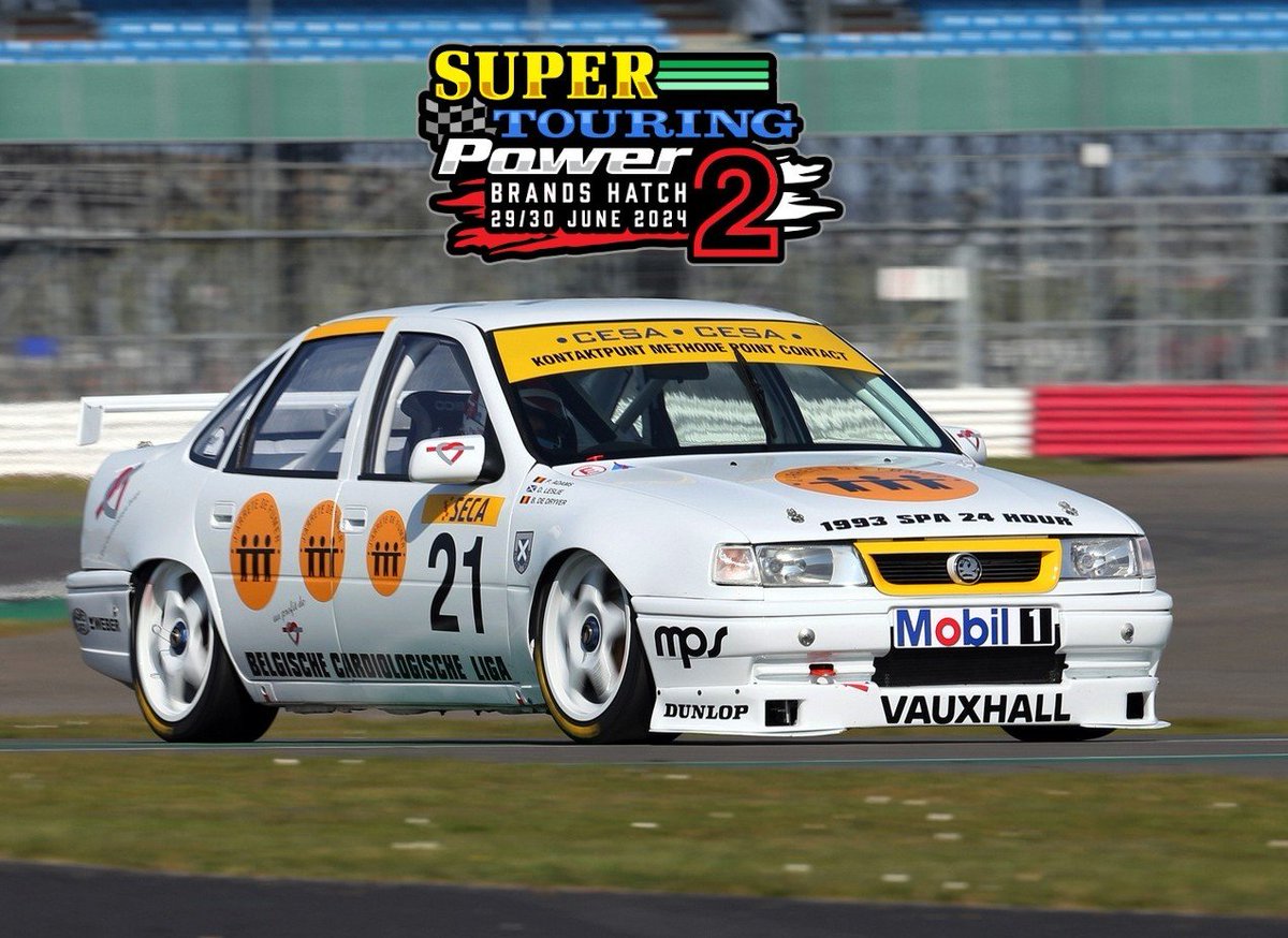 A new tin top for Super Touring Power 2 on 29/30 June 😁 This Vauxhall Cavalier was originally prepared by RML/Ecurie Ecosse to contest the 1993 24 Heures with a line-up which included David Leslie. Current owner Matty Evans plans to race this summer! 🎟 brandshatch.co.uk/2024/june/supe…