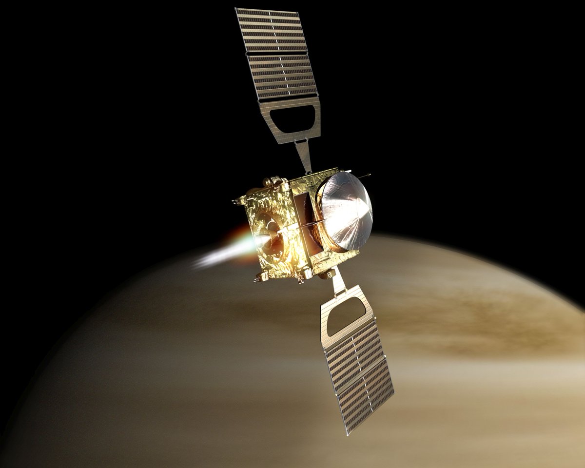 #OTD 11 April 2006, #ESA's #VenusExpress entered orbit around our closest neighbouring planet #Venus where it carried out operations for the next 8 years @esascience 🔗esa.int/ESA_Multimedia…