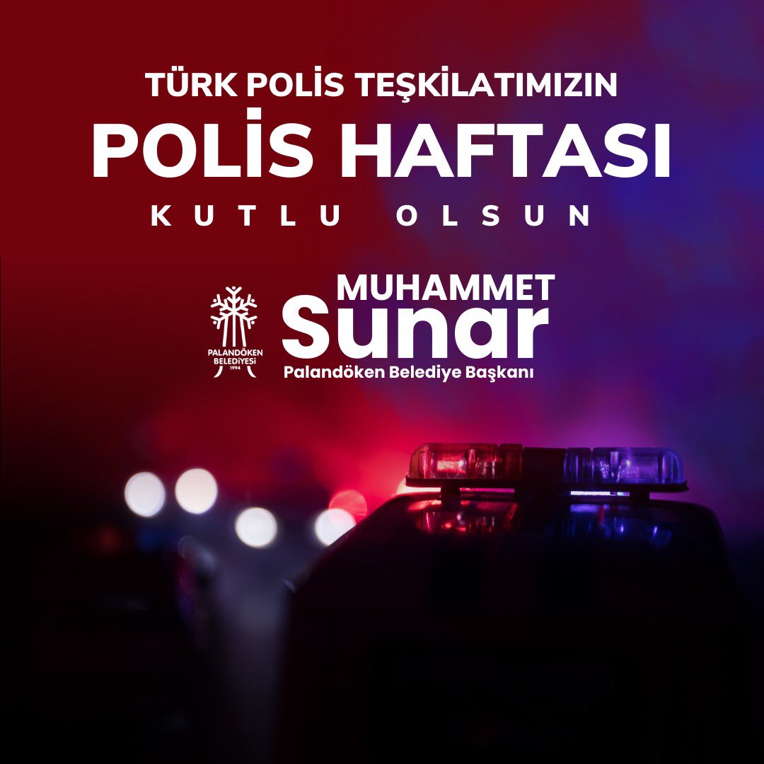 • Toplumumuzun güvenliği ve huzuru için gece gündüz demeden fedakarca çalışan Türk Polis Teşkilatımızın Polis Haftası'nı kutluyor, huzur ve güvenliğimiz için sergiledikleri özverili çalışmalara şükran duyuyoruz. Ebediyete irtihal eden şehit polislerimizi rahmetle anıyor,…