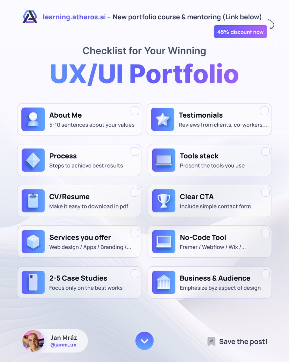 Working on your UX/UI design portfolio? Then don't forget about these aspects to get hired or find your dream clients!