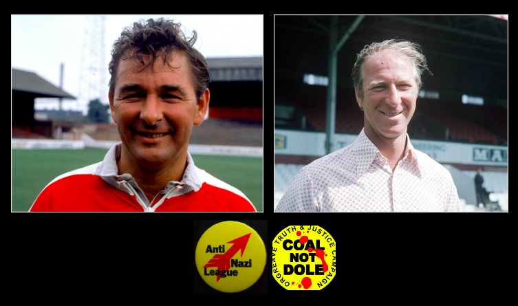 Brian Clough and Jack Charlton were two working-class legends who stood up to the fascists in the 1970s and were in solidarity with mining communities under attack in the 1980s. A thread 🧵 #Defiance #MinersStrike