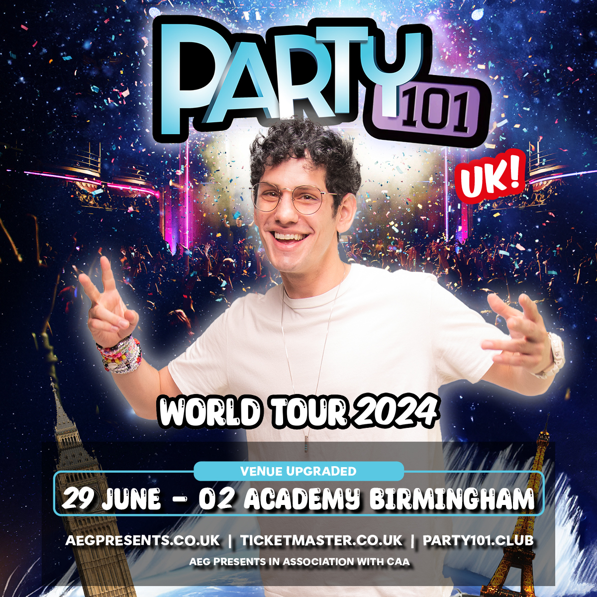 Due to phenomenal demand #Party101 with @MattBennett has been upgraded and will take place here on the same date - Saturday 29 June. All original tickets remain valid! Tickets available - amg-venues.com/O0Ez50RcUvG