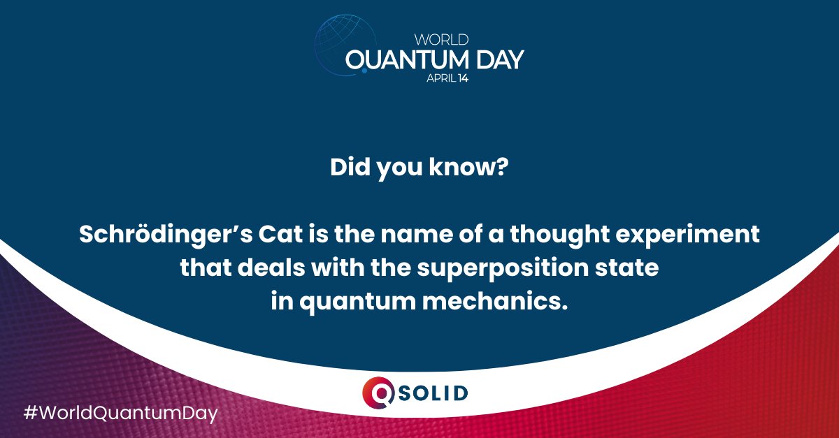 What do #qubits and #Schrödinger's #Cat 🐈 have in common❓ They can take on several states at the same time and thus enter a #superposition mode❗️ Find out more about this exciting phenomenon from #quantum #mechanics: 👉 youtube.com/watch?v=UjaAxU… #WorldQuantumDay #QSolid