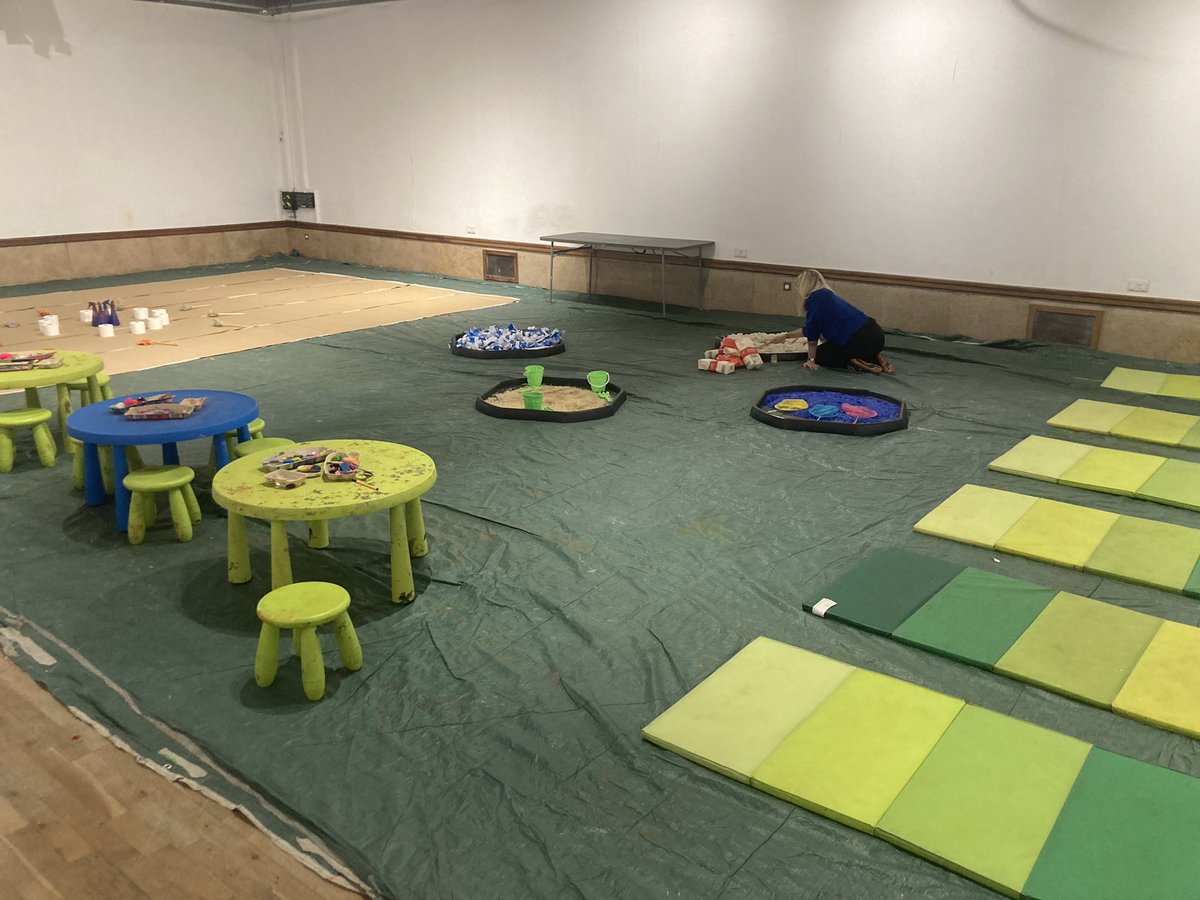 Here’s the BEFORE of our Mini Makers sessions @The_Herbert today… it won’t look like this for long once our #earlyyears crowd take over the space! Come back later to see the after photos! 😆 🎨 ☔️ @kidsinmuseums