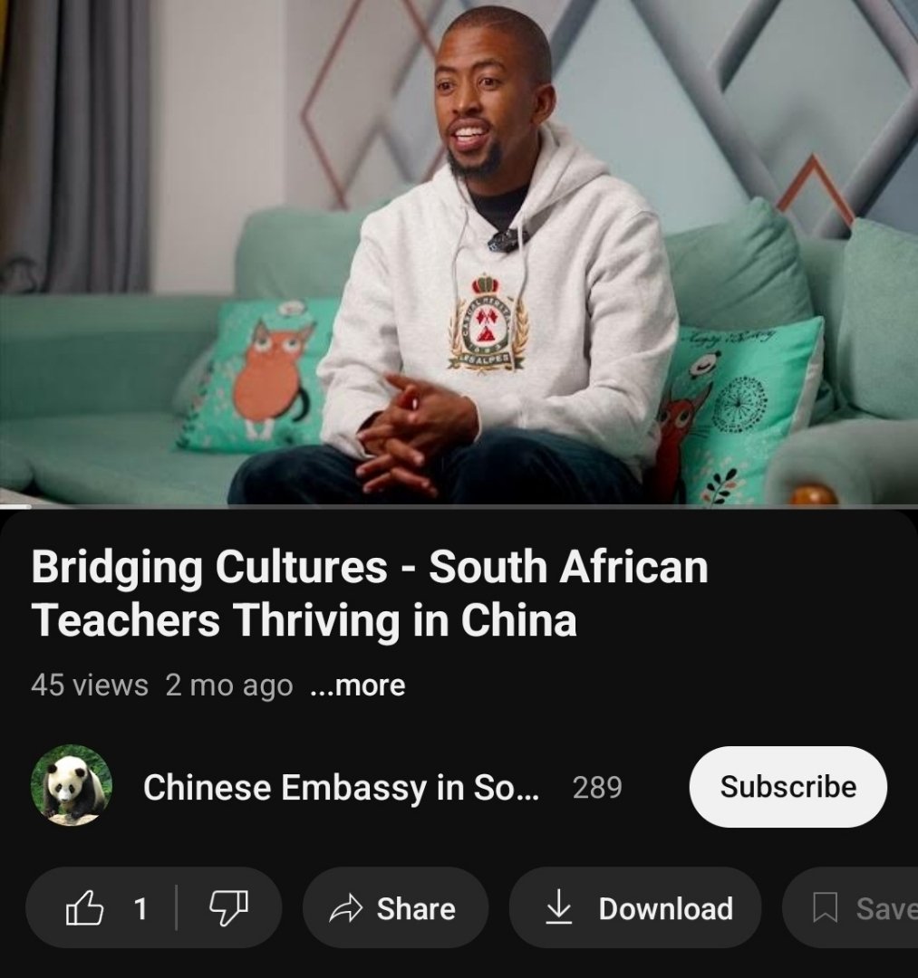 Got chosen to be apart of a documentary about South African Teachers in China 🇿🇦🫱🏻‍🫲🏼🇨🇳 This is to strengthen relations between the 2 countries ❤. Here's to the future between us and China 🥂 Link : youtube.com/watch?v=zXPI_y…