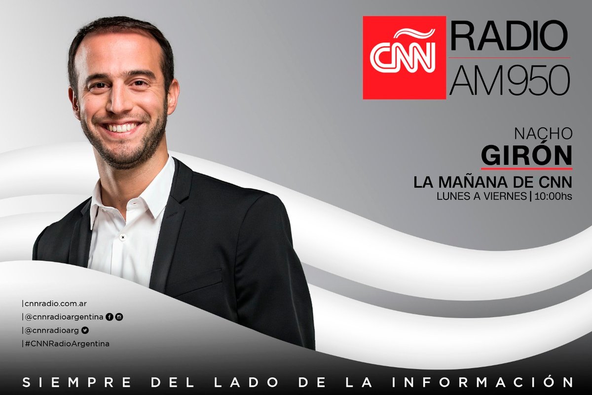 EN EL AIRE | ¡Empezó #LaMañanaDeCNN! 

Escuchá a @nachogiron junto a @fbbarragan, @lacorderoes, @GuidoBercovich, @MartinBilyk y @vanegonzalezloc hasta las 13hs. 

#CNNRadioArgentina
cnnradio.com.ar