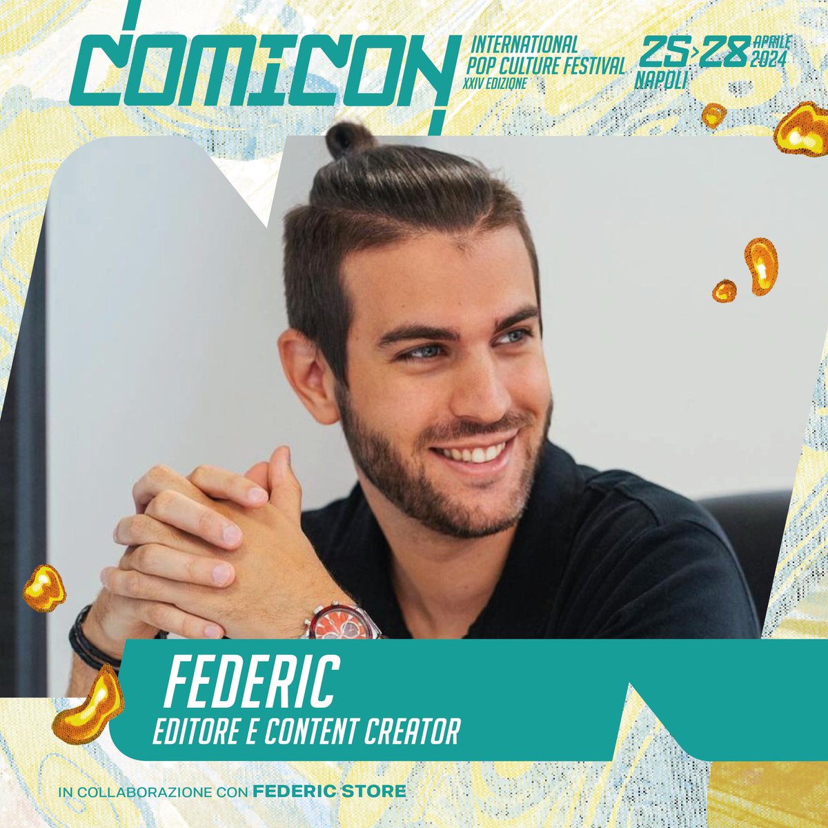 comiconitalia's tweet photo. Federic sarà presente a COMICON Napoli per tutti i giorni del festival e in Sala Mordor giovedì 25 aprile ore 18.00 e domenica 28 aprile ore 12.00.
𝑮𝒐𝒏𝒏𝒂 𝒄𝒂𝒕𝒄𝒉 ‘𝒆𝒎 𝒂𝒍𝒍! ⛩️🐲
#federic #pokémon #napolicomicon2024 #comicon2024 https://t.co/1TgWTm1vtJ