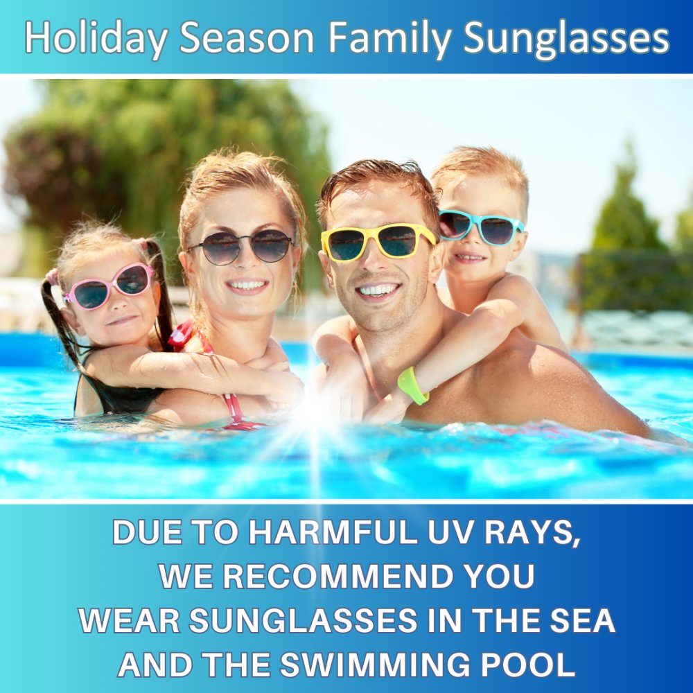 🌞☀️ Embrace the upcoming holiday season with style! Have you planned your summer getaway yet? Don't forget to pack those #Sunglasses for the whole family - whether lounging by the pool or exploring under the sun, protect those eyes from UV damage! 😎🕶️ #HolidaySeason #EyeCare