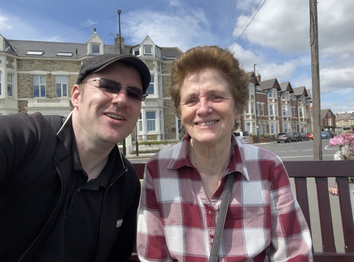 40 years ago today my mum was declared cancer free. This is me with my mum last summer on her birthday. 😃