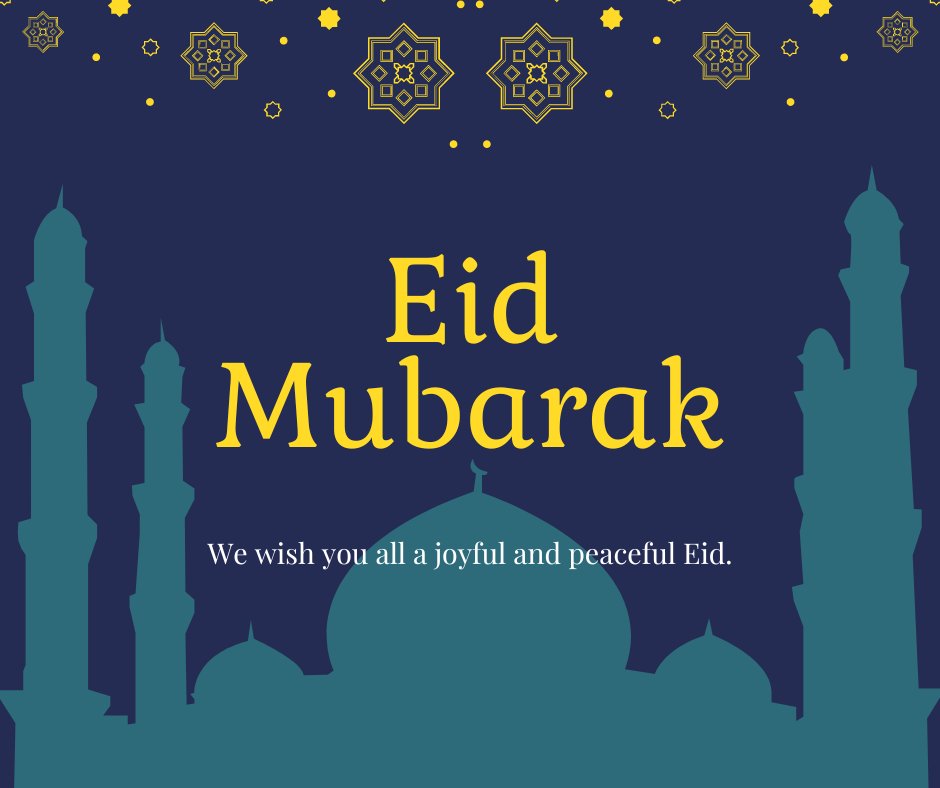 Eid Mubarak to everyone celebrating. We wish you all a joyful and peaceful time! 🌙