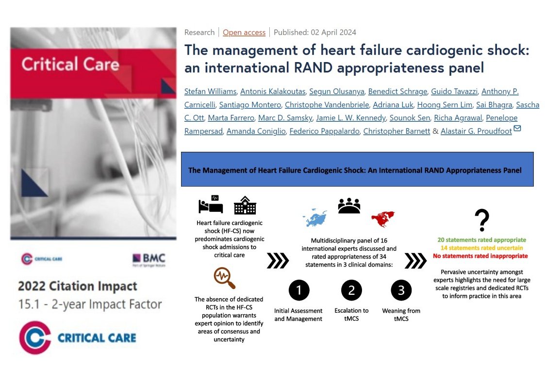 #CritCare #OpenAccess 

The management of heart failure cardiogenic shock: an international RAND appropriateness panel

Read the full article: ccforum.biomedcentral.com/articles/10.11…

@jlvincen @ISICEM #FOAMed #FOAMcc