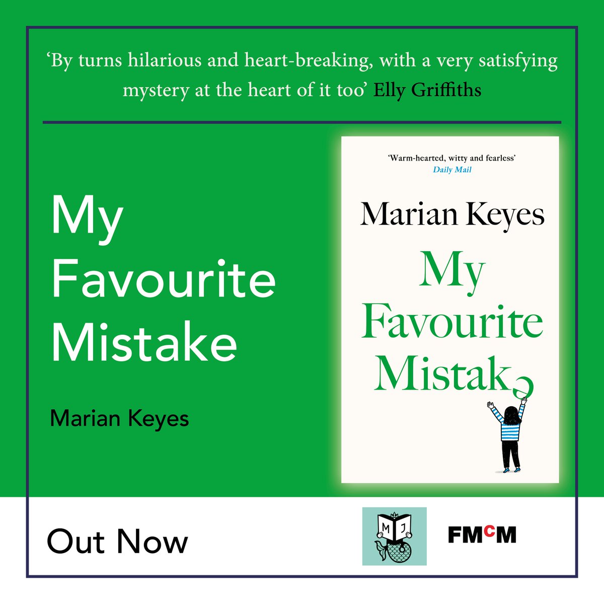 Congratulations to the brilliant @MarianKeyes on publication day for #MyFavouriteMistake! 'Explodes with joyful humanity on every page' Sara Pascoe (@sarapascoe) Published by @michaeljbooks. Buy your copy here: uk.bookshop.org/p/books/my-fav…