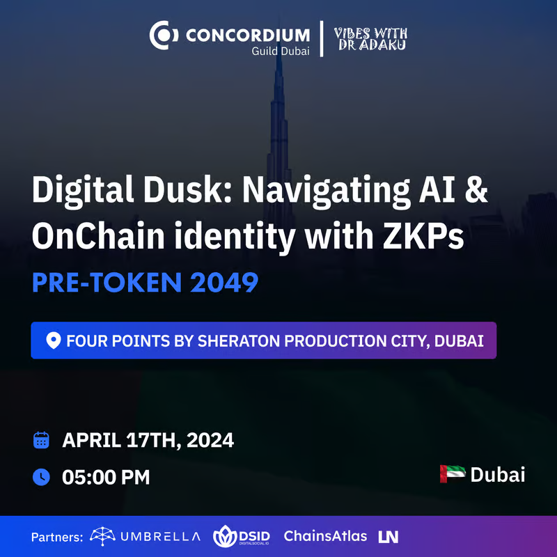 🚀Catch @NibrasStiebar, @BogacYigitbasi  and @developerayo @token2049  next week!

You can also meet them at the AI and Identity Side event on April 17th!
🔗 Register here: lu.ma/concordiumduba… 

#Blockchain #CryptoEvents #Dubai #TOKEN2049