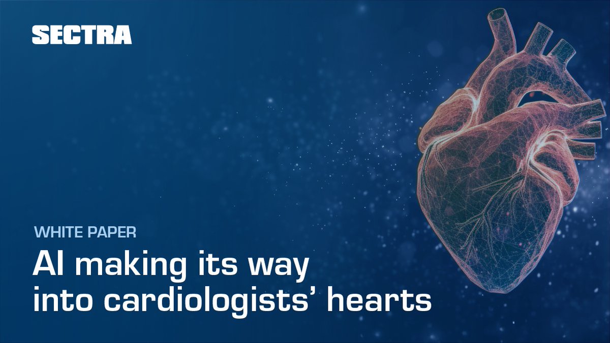 #AI is transforming cardiology by streamlining workflows, improving image interpretation, and potentially reducing burnout among cardiologists. This new white paper explores the possibilities and challenges of AI in #cardiology: medical.sectra.com/resources/ai-m… #enterpriseimaging #ACC24