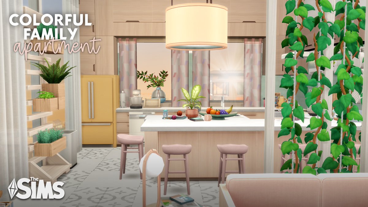 michaelasimsyt's tweet photo. Colorful Family Apartment 🩷
 A 4 bedroom and 3 bathroom house for a family of 6 sims with a happy and pastel color scheme!

🩷 Origin ID: michaelasimsyt
🩷 Speed build: https://t.co/IRuE24AwAS

#TheSims4 #ShowUsYourBuilds #SimsCreatorsCommunity @TheSims https://t.co/77alun54pm