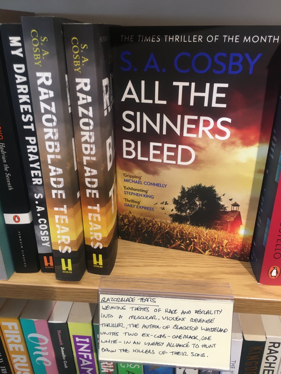 As it so often does with bookshops thru my life, my @Wimblestones visit lifted me, esp seeing so many cool authors I've read, interviewed, hung out with, highlighted in various ways. Here are two of my top reads of past year, from two top people, @lizzienugent & @blacklionking73