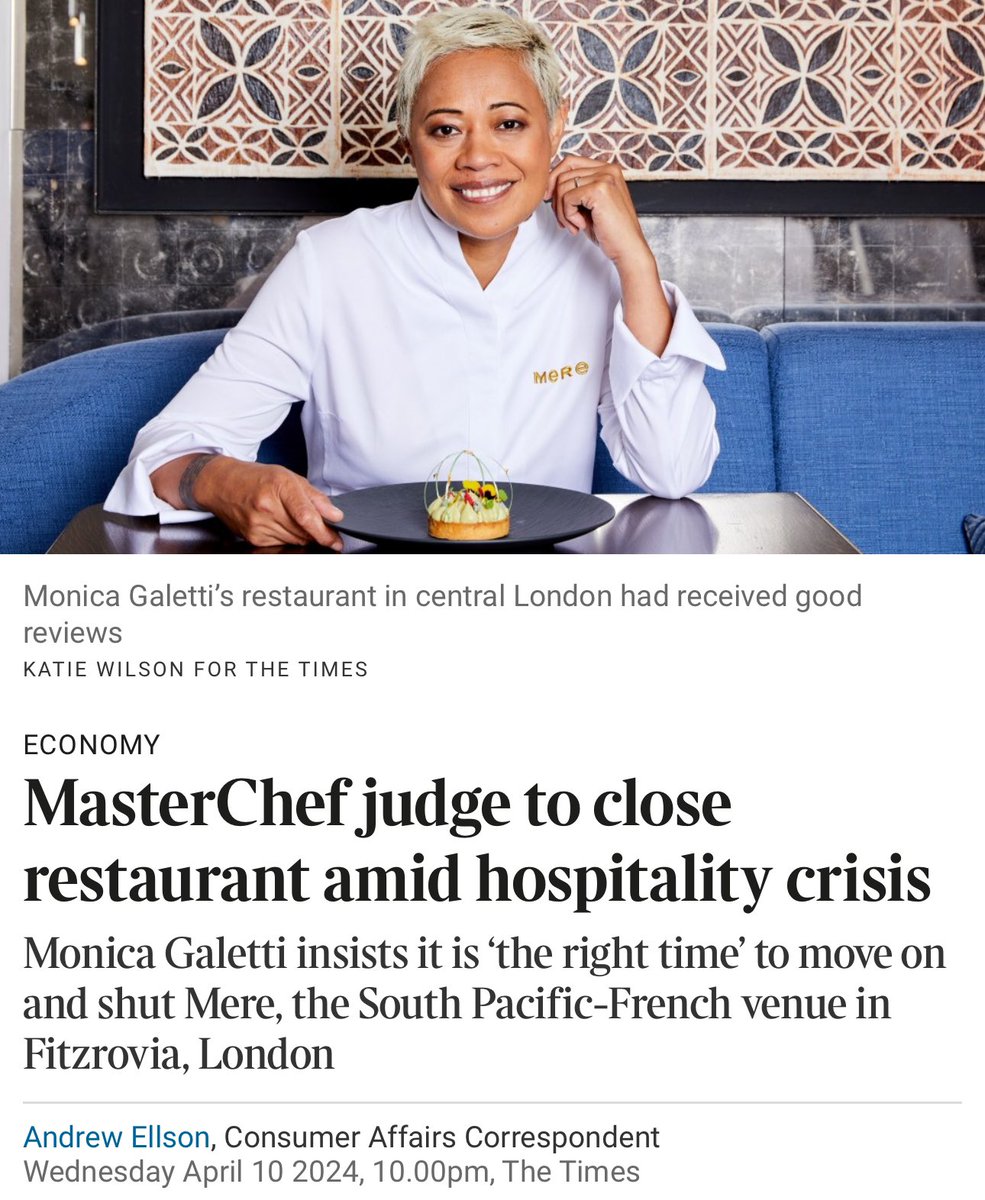 More Brexit grunge reality of food and culture @michelrouxjr MasterChef judge to close restaurant amid hospitality crisis A recent hospitality industry survey suggested a quarter of operators no longer had any cash reserves left. Many venues burnt through cash to stay afloat…