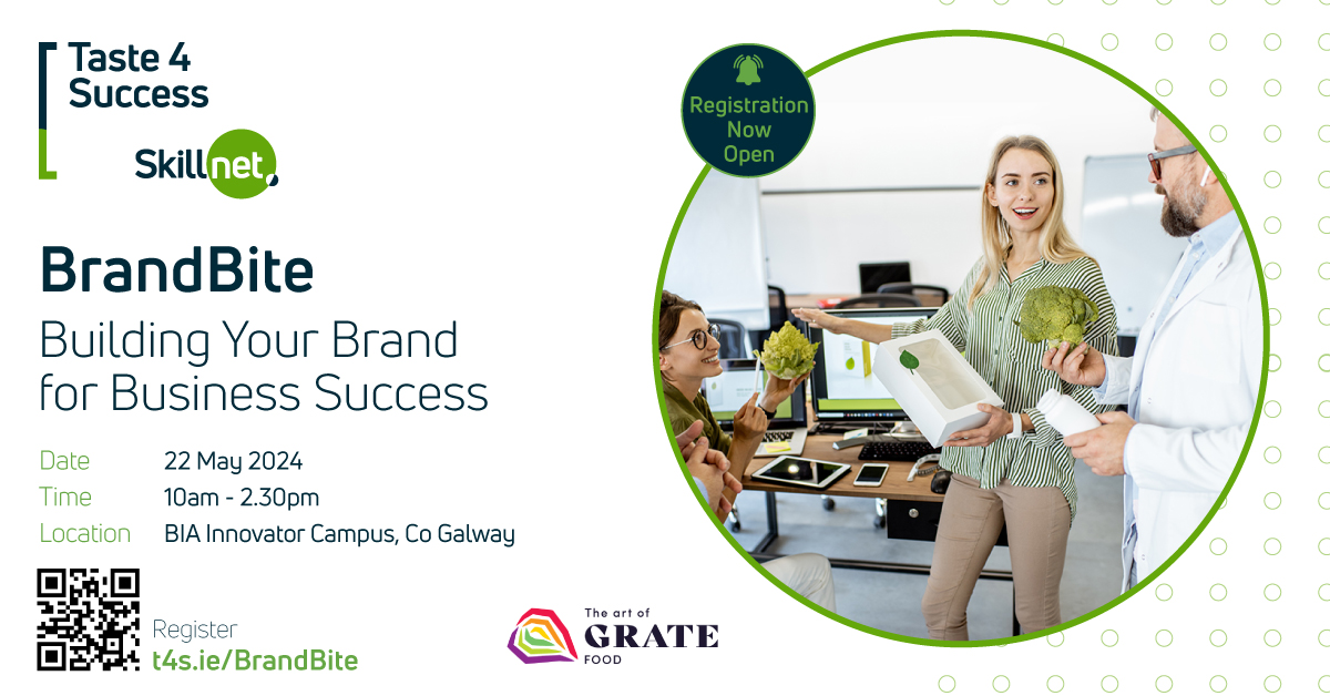Taste 4 Success Skillnet (@successtaste) on Twitter photo FREE EVENT FOR FOOD/DRINK PRODUCERS - "Brand Bite - Building your Food & Drink Brand for Business Success", fully funded by <a href="/SuccessTaste/">Taste 4 Success Skillnet</a> 📅 Wednesday 22 May 📍<a href="/bia_innovator/">BIA Innovator Campus</a>
<a href="/BlasNahEireann/">Blas na hÉireann</a> <a href="/queenoforg/">Sharon Noonan</a> <a href="/Studio_Neworld/">Neworld</a> <a href="/mykidstime/">mykidstime</a> <a href="/rmjcullen/">Richard Cullen</a> More details: t4s.ie/BrandBiteReg FREE EVENT FOR FOOD/DRINK PRODUCERS - "Brand Bite - Building your Food & Drink Brand for Business Success", fully funded by <a href="/SuccessTaste/">Taste 4 Success Skillnet</a> 📅 Wednesday 22 May 📍<a href="/bia_innovator/">BIA Innovator Campus</a>
<a href="/BlasNahEireann/">Blas na hÉireann</a> <a href="/queenoforg/">Sharon Noonan</a> <a href="/Studio_Neworld/">Neworld</a> <a href="/mykidstime/">mykidstime</a> <a href="/rmjcullen/">Richard Cullen</a> More details: t4s.ie/BrandBiteReg