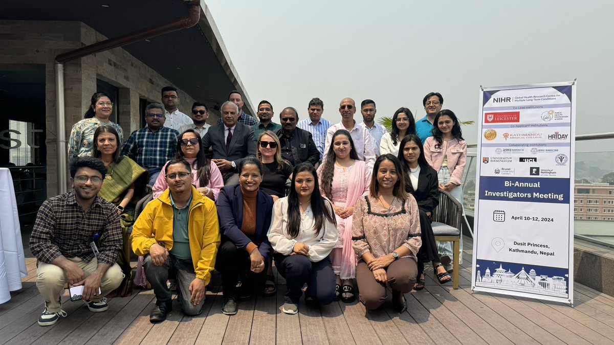 Great group photo @NIHRglobal Global Health Center for Multiple Long Term Conditions in Kathmandu Really fun & enthusiastic team to work with Missing you @amibanerjee1