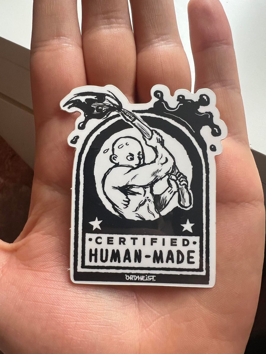 ordheist's tweet photo. ANTI AI STICKERS ARE HERE! check the link below and the b1gcartel in my b1o!! https://t.co/0eSvlisUmN