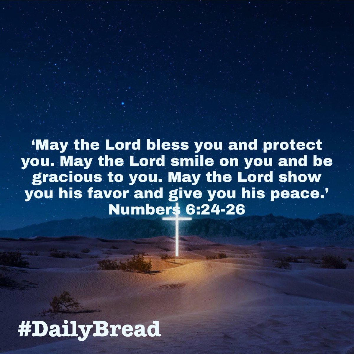 May the Lord bless you & protect you… May the Lord smile on you & be gracious to you… May the Lord show you His favor & give you His peace… 
#Numbers 6:24-26
#DailyBread #GodsPlan #GodsFavor #GodsPeace #SpeakLife