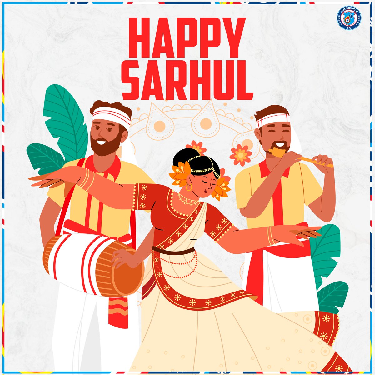 The Jamshedpur FC family extends warm wishes for prosperity, good luck, and joy to all! 🌳🌏 Let's celebrate Mother Nature with care and responsibility. 🙏❤️ Happy Sarhul to everyone ! #JamKeKhelo #HappySarhul
