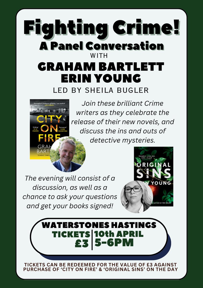 Thank you @WstonesHastings for hosting me & @gbpoliceadvisor last night - and to Sheila Bugler for the great interview! Lovely audience & actually sold a fair few books. Go Hastings! ❤️ 📚