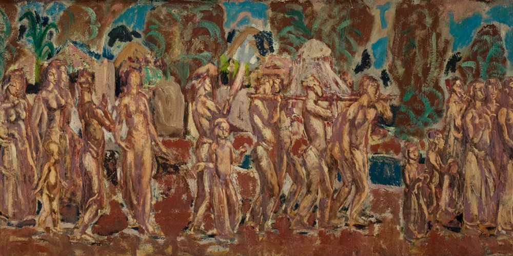 A new exhibition @LeicesterMuseum tells the story of the painting 'Procession in Bali', and its creator, the Scots-born artist Ian Fairweather. Painted in 1933, this rarely seen #artwork will be on display until September. ow.ly/1ggZ50RcUWU #exhibition #leicester