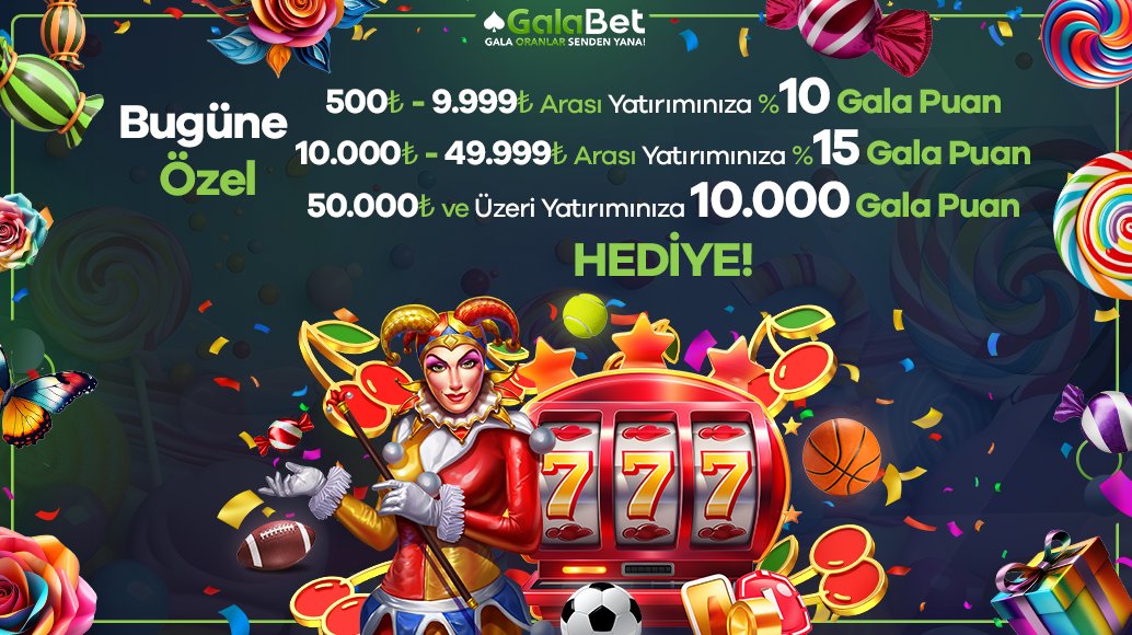 📢 Gala Puan Şenliği GalaBet’te! ✨ İlk Yatırımınıza Özel Gala Puan Sizleri Bekliyor! 📌 Üstelik bugüne özel 3 Çark Kodu Hediye! kisalt.gg/GalaTwitter