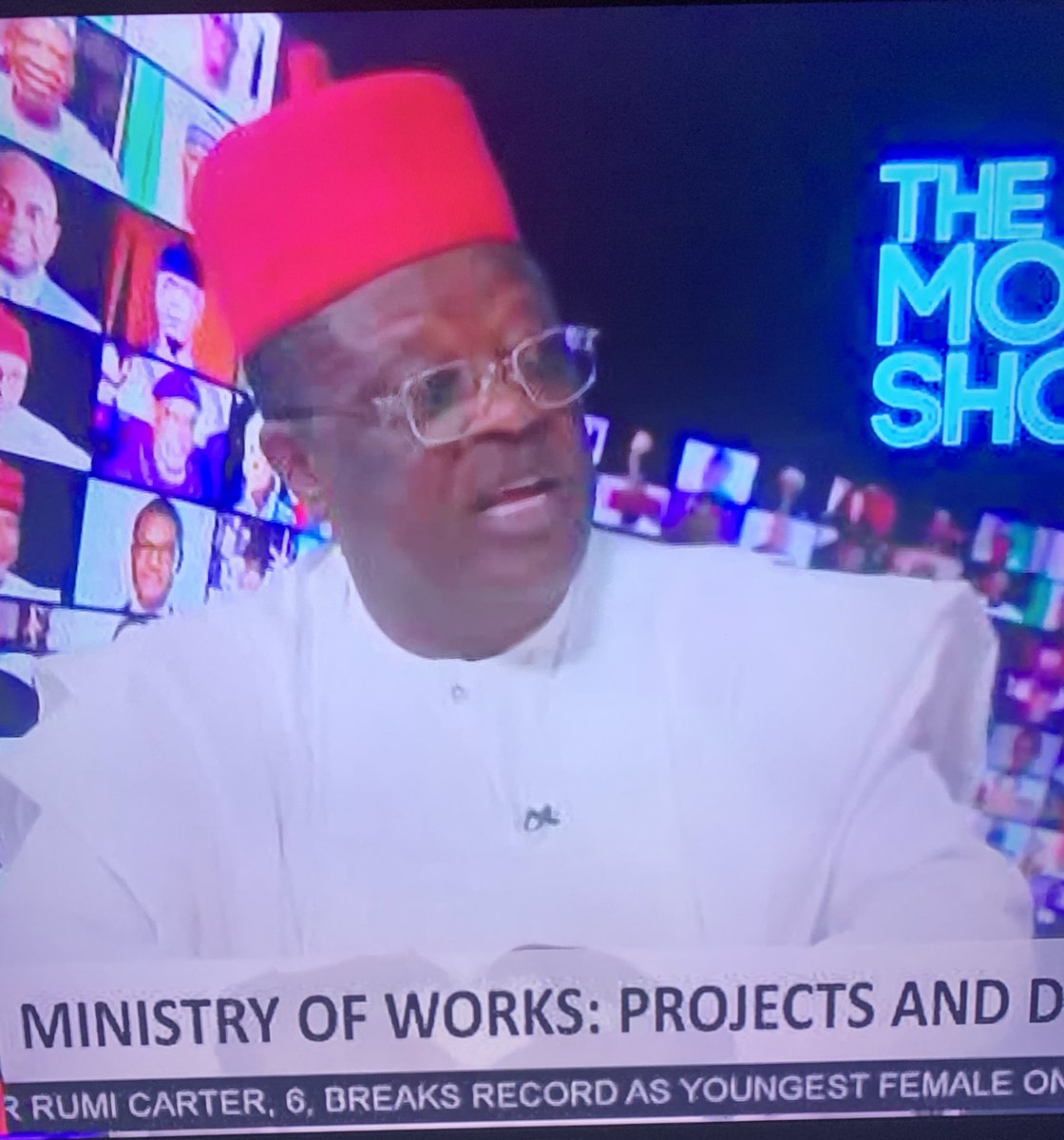 The Minister of works, Senator Dave Umahi is indeed a brilliant man… man came prepared with facts & figures. Sound mind. Always been a fan! ( Cardoso Messi Daniel Regha)