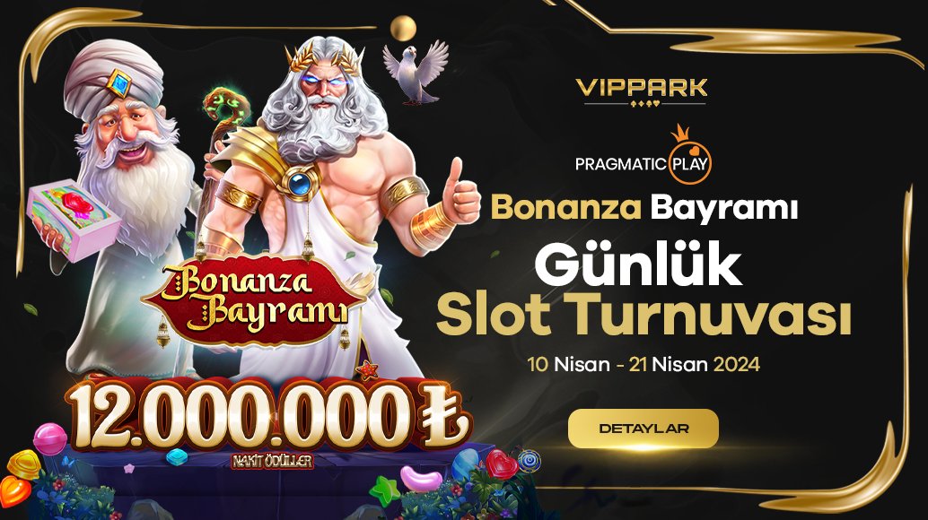 📢 Bonanza Bayramı Vippark’ta! ✨ Günlük Slot Turnuvası Sizleri Bekliyor! 10 - 21 Nisan tarihleri arasında geçeli olan Günlük Slot Turnuvası seçili oyunlarda geçerlidir. kisalt.gg/viptwt 👑 CASINO’DA FARK VIPPARK!